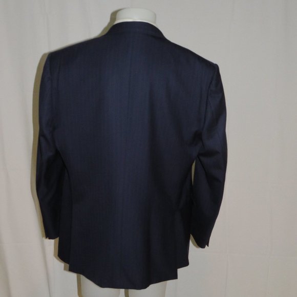 Ermenegildo Zegna 15milmil15 Blue Striped Recent Two Button Suit Jacket 48R - Picture 7 of 10